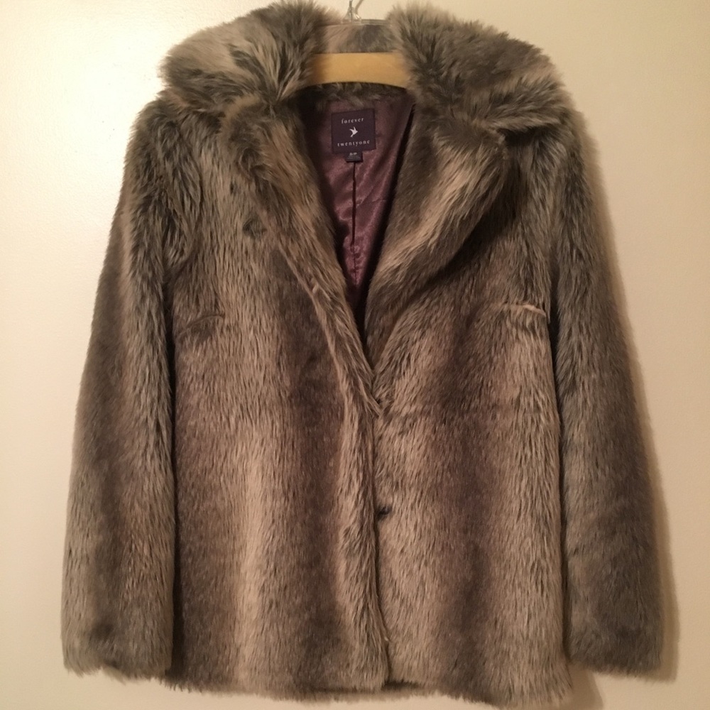 Faux fur coat